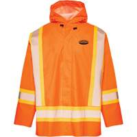 R804 Hurricane Rain Jacket, Small, High Visibility Orange Oxford Builders Supplies Inc