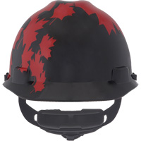 Specialty V-Gard&reg; Hard Hat, Ratchet Suspension, Black/Red Oxford Builders Supplies Inc