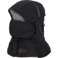 Doublure matelass&eacute;e ignifug&eacute;e Pioneer 765A pour casque de s&eacute;curit&eacute; avec un long cou et embout buccal amovible, Noir/Gris, Coton/FR-Tech/Modacrylique/Nylon Oxford Builders Supplies Inc