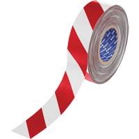ToughStripe&reg; Max Floor Marking Tape, 2" x 100', Polyester, Red and White Oxford Builders Supplies Inc
