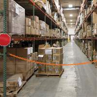 Magnetic Chain Barrier Warehouse Kit, Orange, 2" Link, 15' Length Oxford Builders Supplies Inc