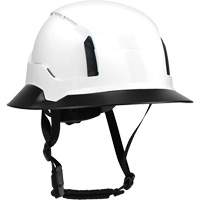 Bordure large compl&egrave;te &agrave; agrafe pour casque d'alpiniste RZRBack, blanc Oxford Builders Supplies Inc