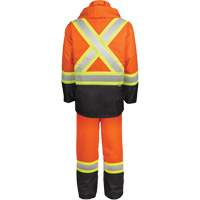 High-Visibility 150-Deniers Rain Suit, Polyester, Small, High Visibility Orange Oxford Builders Supplies Inc