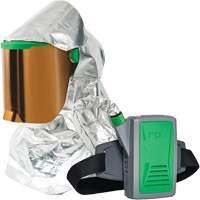 Respirateur &agrave; chaleur radiante Z-Link avec souffleur & montage &agrave; la ceinture, Respirateur &agrave; masque/Capuchon & visi&egrave;re, Pile Lithium-ion Oxford Builders Supplies Inc