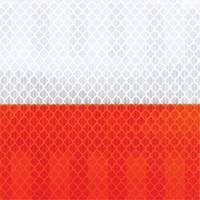 Pellicule souple pour chantiers routiers &agrave; haute intensit&eacute; 382VHIP, 5" la x 150' lo, Orange et blanc Oxford Builders Supplies Inc