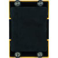 HAZLOK Safety Barrier System, Plastic, Magnetic Mount, 30', Black and Yellow Tape Oxford Builders Supplies Inc