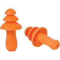 Bouchons d'oreilles r&eacute;utilisable &agrave; triple bride en TPR orange SEALTEC TipGrip, Sans cordon, Vrac - Boîte, 26 dB dB NRR, Taille unique Oxford Builders Supplies Inc