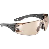 RUSH+ 2.0 M/L Safety Glasses with Black & Grey Frame, Copper Lens, Anti-Fog/Anti-Scratch, ANSI Z87+ Oxford Builders Supplies Inc