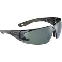 Lunettes de s&eacute;curit&eacute; RUSH+ 2.0 avec monture noire et grise, M/G, Lentille Gris/3,0, Antibu&eacute;e/Anti-&eacute;gratignures, ANSI Z87+ Oxford Builders Supplies Inc