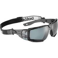 Lunettes de s&eacute;curit&eacute; RUSH+ 2.0 XP avec monture noire et grise, M/G, Lentille Fum&eacute;e, Antibu&eacute;e/Anti-&eacute;gratignures, ANSI Z87+ Oxford Builders Supplies Inc