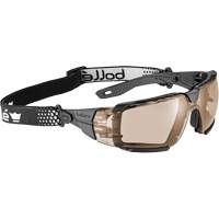 Lunettes de s&eacute;curit&eacute; RUSH+ 2.0 XP avec monture noire et grise, M/G, Lentille Cuivre, Antibu&eacute;e/Anti-&eacute;gratignures, ANSI Z87+ Oxford Builders Supplies Inc