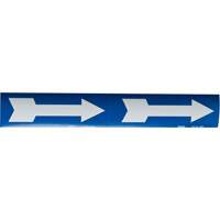 Marqueurs de tuyau avec fl&egrave;ches, Autocollant, 4" h x 12" la, Blanc/bleu Oxford Builders Supplies Inc