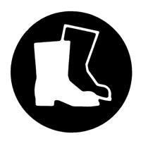 Right to Know Pictogram Labels - Full Protection Suit, Vinyl, Sheet, 5/8" L x 3/4" W Oxford Builders Supplies Inc