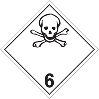 Toxic Materials TDG Placard, Aluminum Oxford Builders Supplies Inc