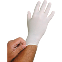 Gants jetables BioTek QRP, Grand, Latex, 6 mils, Sans poudre, Blanc Oxford Builders Supplies Inc