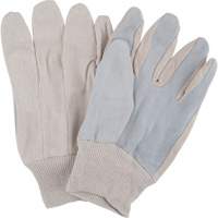 Gants de travail d'usage standard, Grand, Paume en Cuir de vache refendu Oxford Builders Supplies Inc