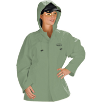 Hurricane Flame Retardant/Oil Resistant Rain Suits - Jacket, 4X-Large, Green Oxford Builders Supplies Inc