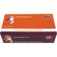 Gants calibre industriel, Moyen, Latex, Poudr&eacute;s, Blanc Oxford Builders Supplies Inc