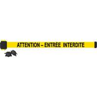Barri&egrave;re &agrave; fixation murale, Plastique, Fixation magn&eacute;tique, 7', Ruban Noir et jaune Oxford Builders Supplies Inc
