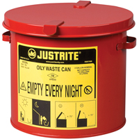 Oily Waste Cans, FM Approved/UL Listed, 2 US gal., Red Oxford Builders Supplies Inc
