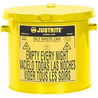 Oily Waste Cans, FM Approved/UL Listed, 2 US gal., Yellow Oxford Builders Supplies Inc