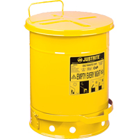 Contenants pour d&eacute;chets huileux, Homologu&eacute; FM/List&eacute; UL, 14 gal. US, Jaune Oxford Builders Supplies Inc