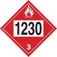 1230 Methanol TDG Placard, Plastic Oxford Builders Supplies Inc