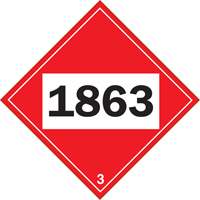 1863 Aviation Fuel Flammable Liquid TDG Placard, Plastic Oxford Builders Supplies Inc