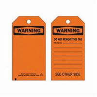 Self-Laminating Safety Tags, Polyester, 3" W x 5-3/4" H, English Oxford Builders Supplies Inc