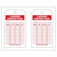 Inspection Record Tags, Polyester, 4" W x 7" H, English Oxford Builders Supplies Inc