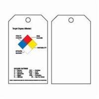 Self-Laminating Right-To-Know Tags, Polyester, 3" W x 5-3/4" H, English Oxford Builders Supplies Inc