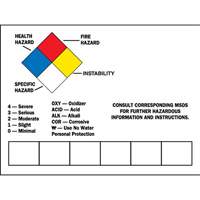 Blank Write-On Container Label, Vinyl, Sheet, 10" L x 7" W Oxford Builders Supplies Inc