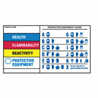 Protective Equipment Labels, Polyester, Sheet, 5" L x 3" W Oxford Builders Supplies Inc