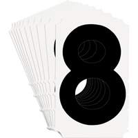 &eacute;tiquettes de lettres et chiffres gothiques individuels Quick-Align, 8, 4" h, Noir Oxford Builders Supplies Inc