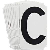 &eacute;tiquettes de lettres et chiffres gothiques individuels Quick-Align, C, 4" h, Noir Oxford Builders Supplies Inc