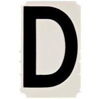 &eacute;tiquettes de lettres et chiffres gothiques individuels Quick-Align, D, 4" h, Noir Oxford Builders Supplies Inc