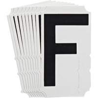 &eacute;tiquettes de lettres et chiffres gothiques individuels Quick-Align, F, 4" h, Noir Oxford Builders Supplies Inc