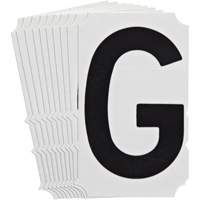 &eacute;tiquettes de lettres et chiffres gothiques individuels Quick-Align, G, 4" h, Noir Oxford Builders Supplies Inc