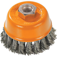 Knot-Twisted Wire Cup Brush, 3" Dia. x 5/8"-11 Arbor Oxford Builders Supplies Inc