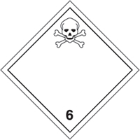 TDG Shipping Labels, Class 6.1, Toxic Substances, Paper Oxford Builders Supplies Inc