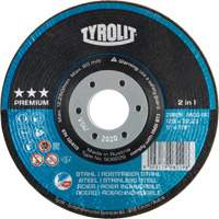 Rondeller Depressed Centre Grinding Wheel, 4-1/2", 36 Grit, 7/8", 13300 RPM, Type 29 Oxford Builders Supplies Inc