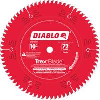 Lame de scie &agrave; d&eacute;couper Trex Blade, 10", 72 dents, Pour Plastique/Plastique Oxford Builders Supplies Inc