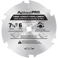 Lame de scie AvantiPro, 7-1/4", 6 dents, Pour B&eacute;ton de fibre Oxford Builders Supplies Inc