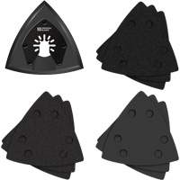 Patin de ponçage triangulaire pour outil oscillant et assortiment de papiers abrasifs One Fit Oxford Builders Supplies Inc