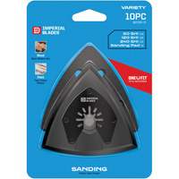 Patin de ponçage triangulaire pour outil oscillant et assortiment de papiers abrasifs One Fit Oxford Builders Supplies Inc