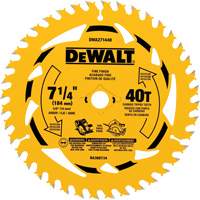 Circular Saw Blade, 7-1/4", 40 Teeth, Wood Use Oxford Builders Supplies Inc