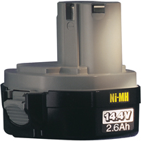 Pod-Style Battery, Ni-MH, 14.4 V, 2.6 A Oxford Builders Supplies Inc