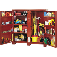 Jobsite Shelf Cabinet, Steel, 47.5 Cubic Feet, Red Oxford Builders Supplies Inc