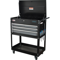 Utility Cart, 4 Drawers, 18" L x 33" W x 39" H, Black Oxford Builders Supplies Inc