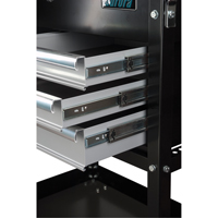 Utility Cart, 4 Drawers, 18" L x 33" W x 39" H, Black Oxford Builders Supplies Inc